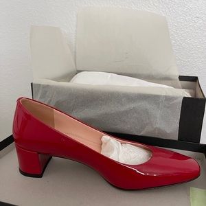 BRAND NEW J.Crew Red Block Heel Size 8